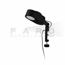 【在庫限り】 FARO BARCELONA INVITING LED Black clip lamp≫クリップ式 テーブル スポットライト ベッド 棚 寝室 リビング 間接照明 調光 角度調節可 机 天板付け コンセント式 おしゃれ モダン シンプル スタイリッシュ 室内用 LED 100-240V 黒色