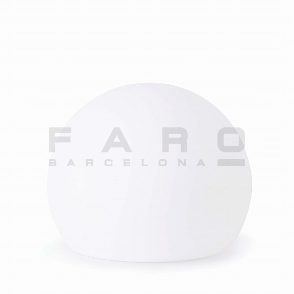 Rakuten - FARO BARCELONA BALDA-P White special lamp≫ボール型 球体 ポータブル ガーデン ムーン ライト 屋外照明 アウトドア 直径40cm スモールサイズ 置き型 コンセントコード式 おしゃれ モダン シンプル スタイリッシュ 北欧 防雨 IP55 ビス 電球付属 1灯 LED 白色