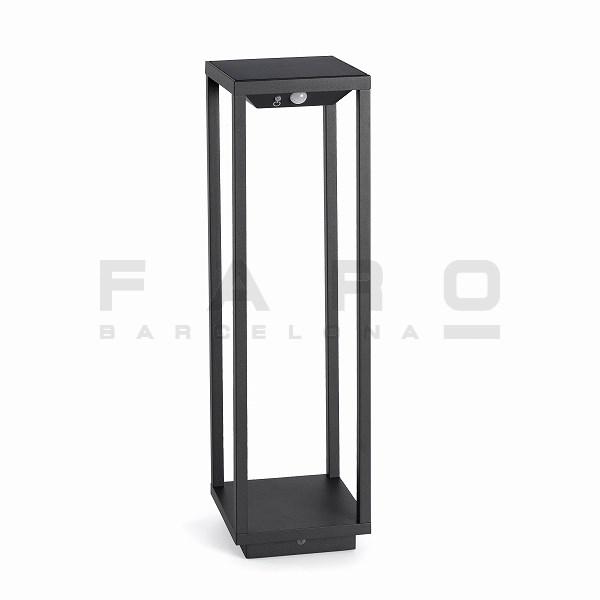 FARO BARCELONA SAURA LED Solar dark grey beacon lamp≫ガーデン アプローチ ポーチライト センサー付..