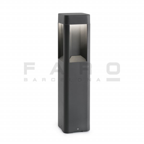 FARO BARCELONA NAYA LED Dark grey beacon lamp h50cm≫ガーデン アプローチ ポーチ ポールライト 屋外 テラス 照明 外灯 門灯 間接照明 置き型 四角 直接結線 おしゃれ モダン シンプル スタイリッシュ 防滴 IP54 ビス付属 LED 100-240V 灰色