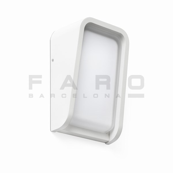 FARO BARCELONA MASK White wall lamp≫壁面 壁掛け アプローチ ポーチ ガーデンライト 屋外 テラス 照明 外灯 壁付け 直接結線 おしゃれ モダン シンプル スタイリッシュ 防雨 IP65 IK06 ビス…