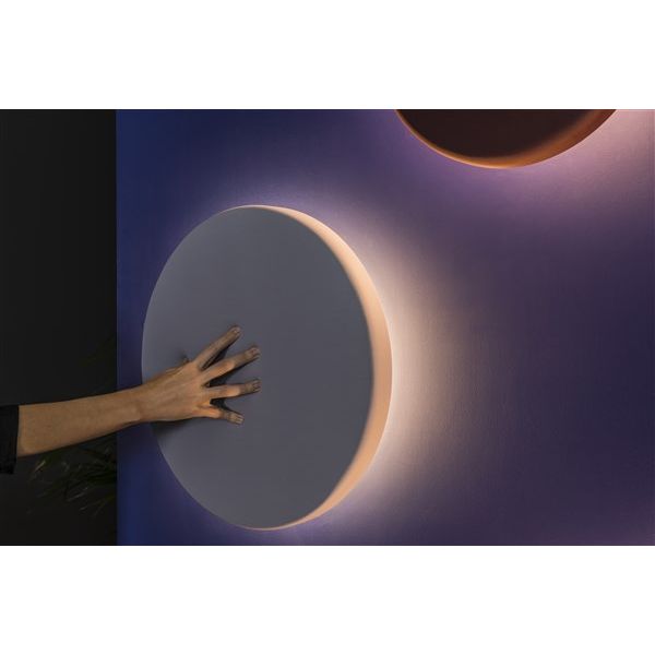 FARO BARCELONA TOU Grey wall lamp 45 cm≫壁面 壁掛け ウォールライト 室内照明 リビング 寝室 間接照明 壁付け 丸 直接結線 おしゃれ モダン シンプル スタイリッシュ 室内用 ビス LED 100-240V 灰色 [3]