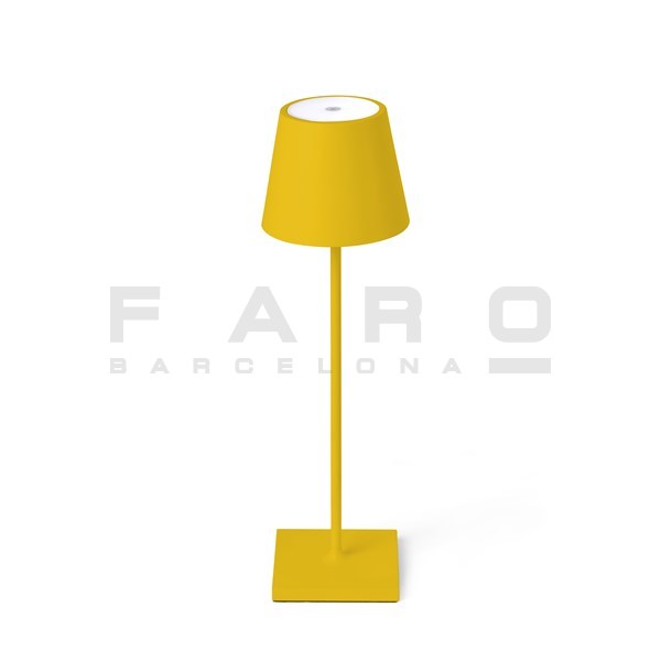 FARO BARCELONA TOC LED Yellow portable lamp≫スタンド　ポータブル　持ち運び　ライト　室内兼用　テーブル　リビング　屋外照明　アウトドア　テラス タッチセンサー 置き型 コードレス おしゃれ　モダン　シンプル　スタイリッシュ IP54 100-240V 黄色