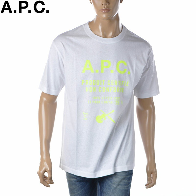 アーペーセー プレゼント メンズ アーペーセー A.P.C. クルーネックTシャツ 半袖 メンズ ブランド COETL-H26057 ホワイト