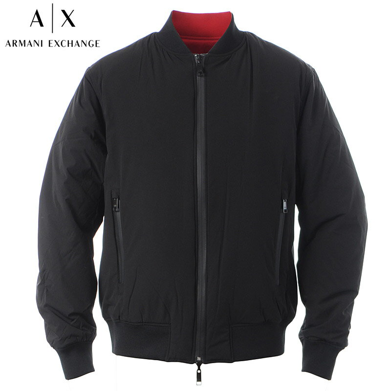 アルマーニエクスチェンジ A|X ARMANI EXCHANGE ボンバージャケット MA-1 メンズ アウター ブルゾン ブランド 6KZB61 ZNVPZ ブラック