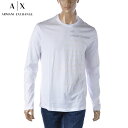 アルマーニエクスチェンジ A|X ARMANI EXCHANGE クルーネックTシャツ メンズ ブランド ロンT 長袖 6LZTKF ZJ8EZ ホワイト