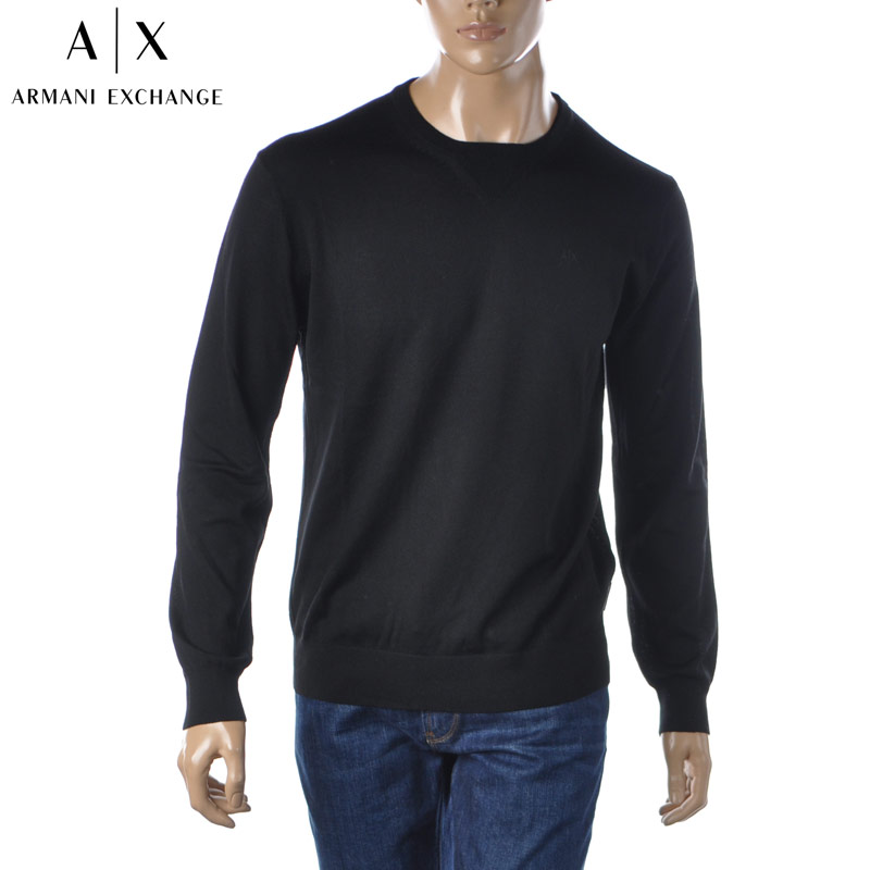 アルマーニエクスチェンジ A X ARMANI EXCHANGE クルーネックニット セーター メンズ ブランド 8NZM3A ZM8AZ ブラック