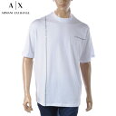 アルマーニエクスチェンジ A|X ARMANI EXCHANGE Tシャツ メンズ ブランド クルーネック 3RZMBD ZJCDZ ホワイト