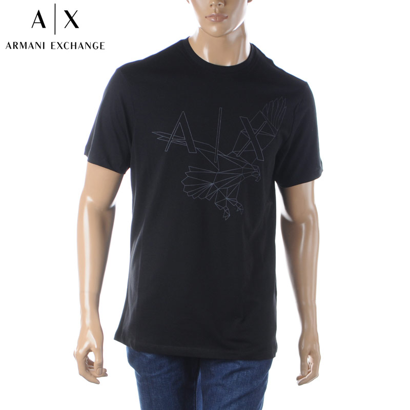 アルマーニエクスチェンジ A|X ARMANI EXCHANGE クルーネックTシャツ メンズ ブランド 半袖 3RZTBF ZJ9TZ ブラック