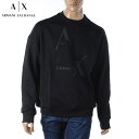 アルマーニ エクスチェンジ ARMANI EXCHANGE A|X トレーナー スウェット メンズ ブランド クルーネック 6RZMAM ZJ9KZ ブラック