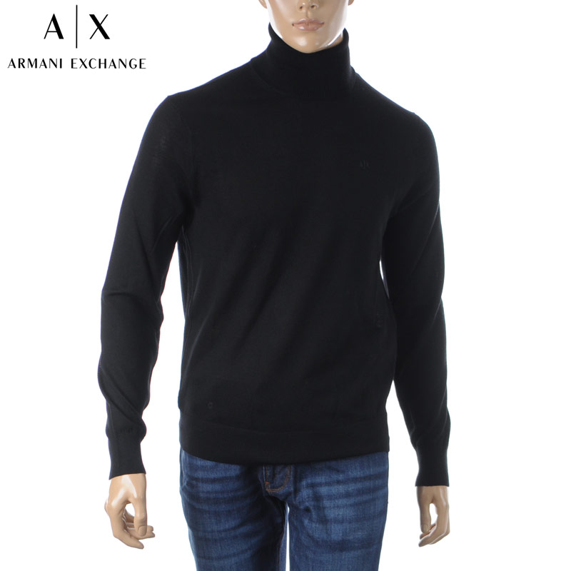 アルマーニエクスチェンジ ニット ARMANI EXCHANGE A X セーター メンズ ブランド タートルネック 8NZM3C ZM8AZ ブラック