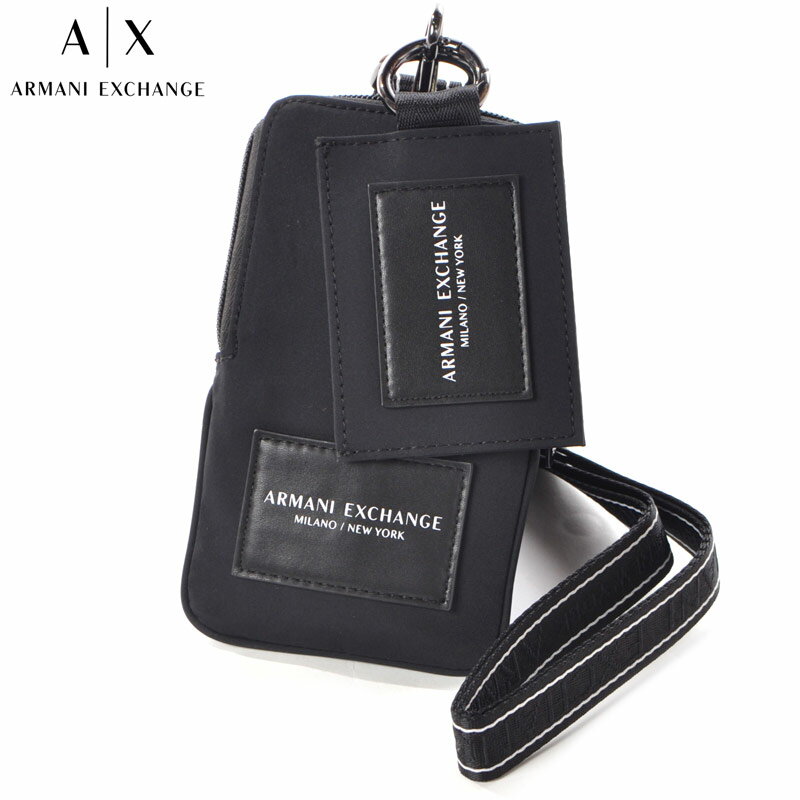 アルマーニエクスチェンジ スマートフォンホルダー ARMANI EXCHANGE A|X ブランド ポーチ ケース 958491 3F883 ブラック