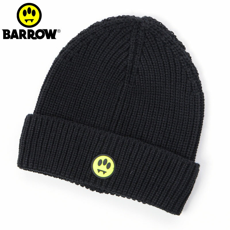 バロウ BARROW ニットキャップ ビーニー ニット帽 メンズ ブランド F3BWUAHT113 ブラック