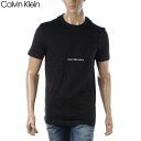 カルバン・クライン Tシャツ メンズ カルバンクライン ジーンズ CALVIN KLEIN JEANS Tシャツ メンズ ブランド クルーネック 半袖 J30J322848 ブラック