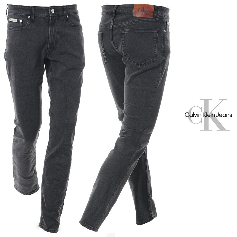Skinney Pants - カルバンクライン CALVIN KLEIN JEANS ジーンズ メンズ スリムフィット LV04RB738G Slim CK Essential Black Jean ストレッチ デニムパンツ 黒 ブラック 細身 大人 カジュアル オールシーズン 大きいサイズ