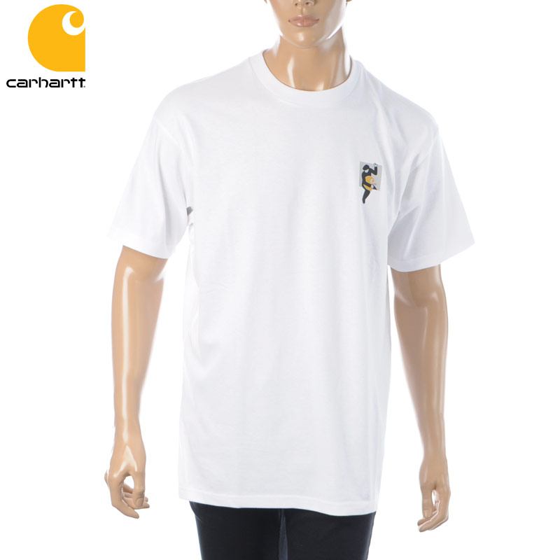 カーハート Tシャツ メンズ カーハート Carhartt WIP Tシャツ 半袖 クルーネック メンズ S/S TEEF T-SHIRT I029025 ホワイト