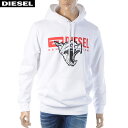 ディーゼル DIESEL プルオーバーパーカー スウェット メンズ S-GIR-HOOD-BX1 00S02W-0EAXH ホワイト