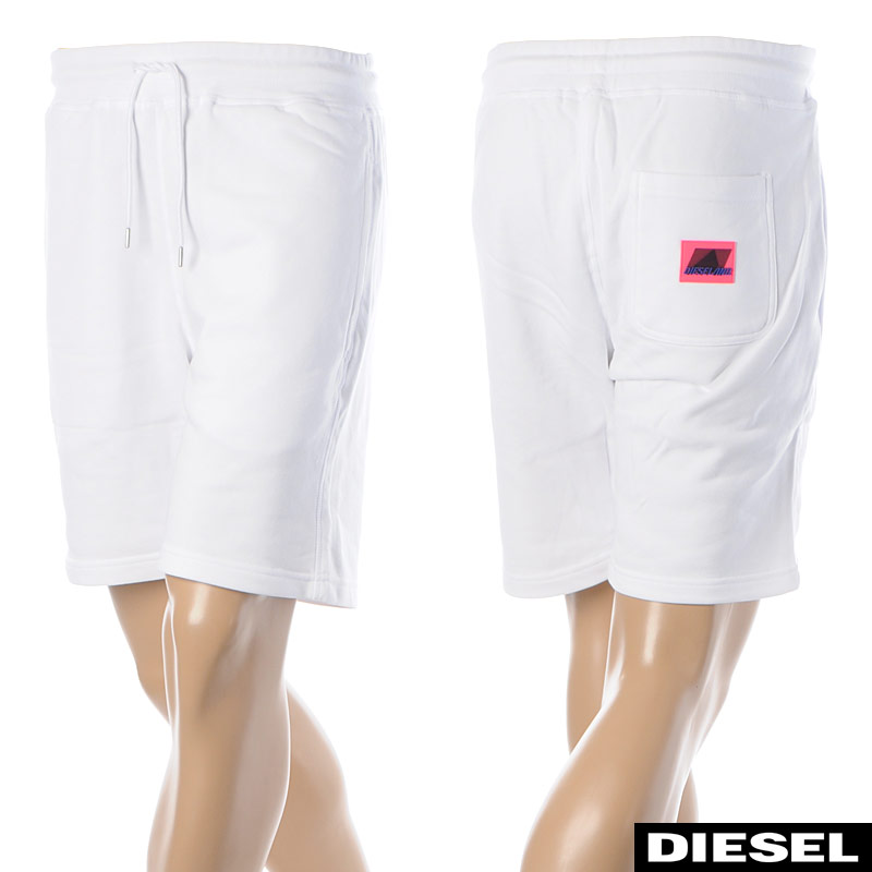 ディーゼル プレゼント メンズ ディーゼル DIESEL ショートパンツ スウェット メンズ BMOWT-PANCALZONCINI 00S0ES-0BDAM ホワイト