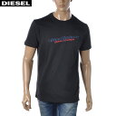 ディーゼル DIESEL クルーネックTシャツ 半袖 メンズ ブランド T-DIEGOR-IND A03741-0PITA ブラック