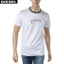 ディーゼル Tシャツ メンズ ディーゼル DIESEL クルーネックTシャツ 半袖 メンズ ブランド T-DIEGOR-C3 A03812-0HAYU ホワイト