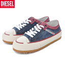 ディーゼル レザースニーカー メンズ ディーゼル DIESEL レザースニーカー ローカット メンズ S-PRINCIPIA LOW Y02739 P1473 ウォッシュドブルー