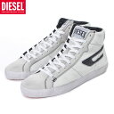 ディーゼル DIESEL レザースニーカー ハイカット メンズ S-LEROJI MID Y02742 PR663 ホワイト