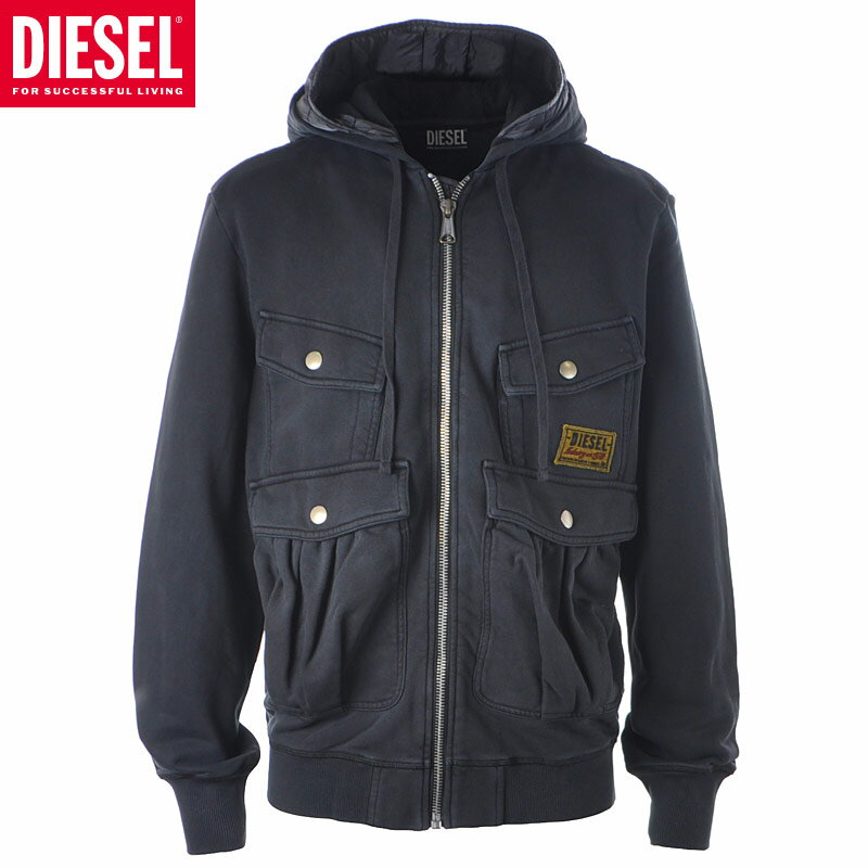 ディーゼル DIESEL ジップアップブルゾン メンズ ブランド アウター J-STOL A06319-0LCAL ブラック