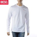 ディーゼル DIESEL Tシャツ メンズ 長袖 T-DIEGOR-LS-MICRODIV A08014-0HFAX ホワイト