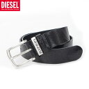 ディーゼル ビジネスベルト メンズ ディーゼル ベルト DIESEL メンズ ブランド レザー B-VISIBLE X08506-PS142 ブラック