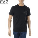 エンポリオアルマーニ EA7 EMPORIO ARMANI Tシャツ 半袖 クルーネック メンズ 3KPT72 PJ8SZ ブラック