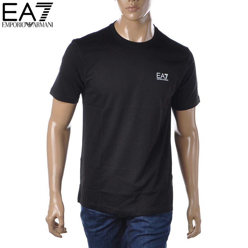 エンポリオアルマーニ EA7 EMPORIO ARMANI クルーネックTシャツ 半袖 メンズ ブランド 3LPT32 PJ02Z ブラック