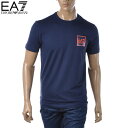 エンポリオアルマーニ EA7 EMPORIO ARMANI クルーネックTシャツ 半袖 メンズ ブランド 3LPT52 PJ03Z ネイビー