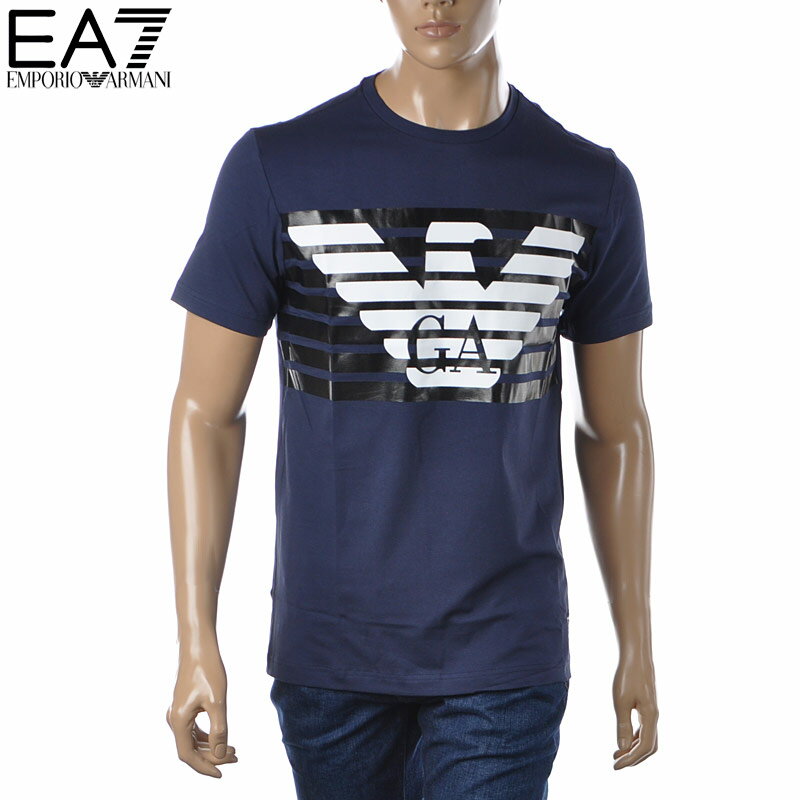 エンポリオ・アルマーニ エンポリオアルマーニ EA7 EMPORIO ARMANI クルーネックTシャツ 半袖 メンズ ブランド 3LPT60 PJ3NZ ネイビー