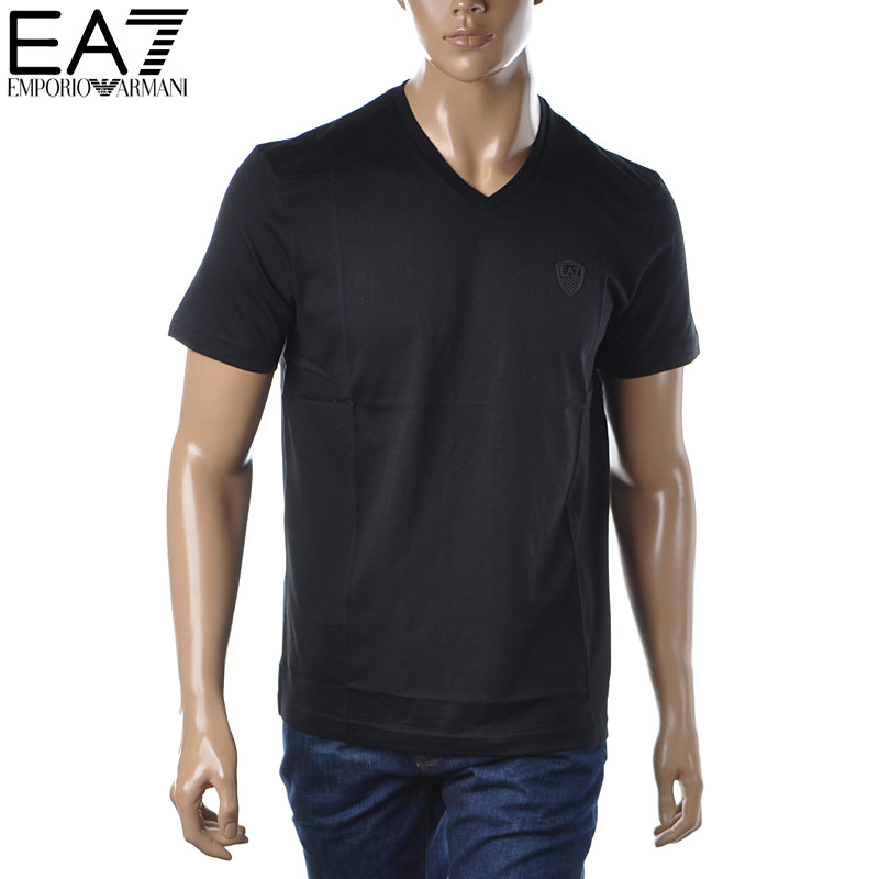 エンポリオアルマーニ EA7 EMPORIO ARMANI VネックTシャツ 半袖 メンズ ブランド 8NPT13 PJNQZ ブラック