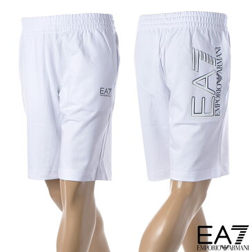 エンポリオアルマーニ EA7 EMPORIO ARMANI スウェットショートパンツ メンズ ブランド 3LPS64 PJFGZ ホワイト