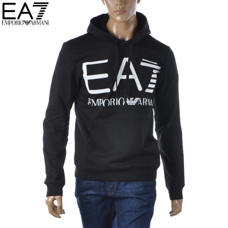 エンポリオアルマーニ EA7 EMPORIO ARMANI プルオーバーパーカー メンズ ブランド スウェット 6LPM52 PJFGZ ブラック