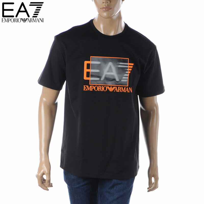 エンポリオアルマーニ EA7 EMPORIO ARMANI Tシャツ メンズ ブランド クルーネック 半袖 3RPT02 PJNUZ ブラック
