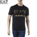 エンポリオアルマーニ EA7 EMPORIO ARMANI Tシャツ メンズ ブランド クルーネック 3RPT07 PJLBZ ブラック