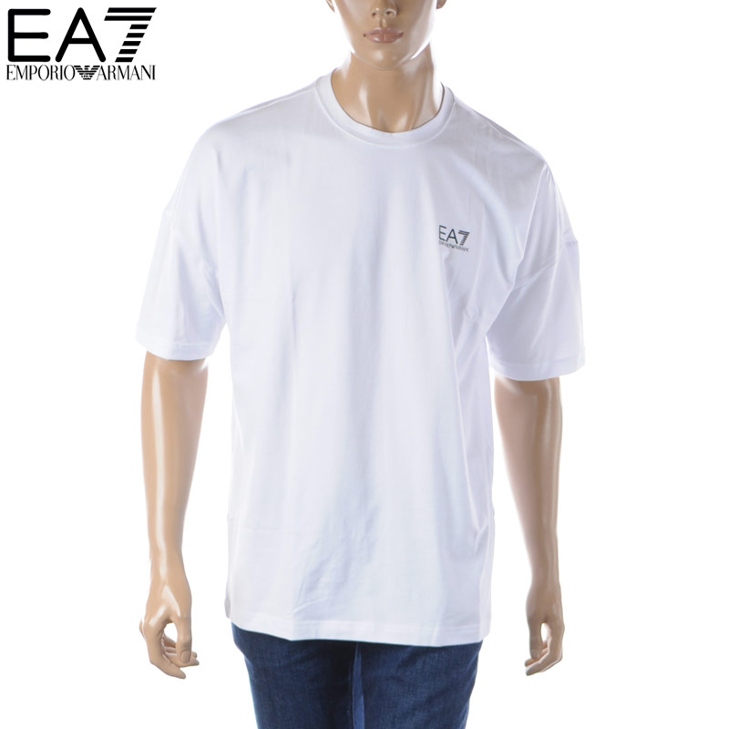 エンポリオアルマーニ Tシャツ EA7 EMPORIO ARMANI メンズ ブランド クルーネック 半袖 3RPT12 PJLBZ ホワイト