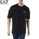 アルマーニ 服 メンズ エンポリオアルマーニ Tシャツ EA7 EMPORIO ARMANI メンズ ブランド クルーネック 半袖 3RPT12 PJLBZ ブラック
