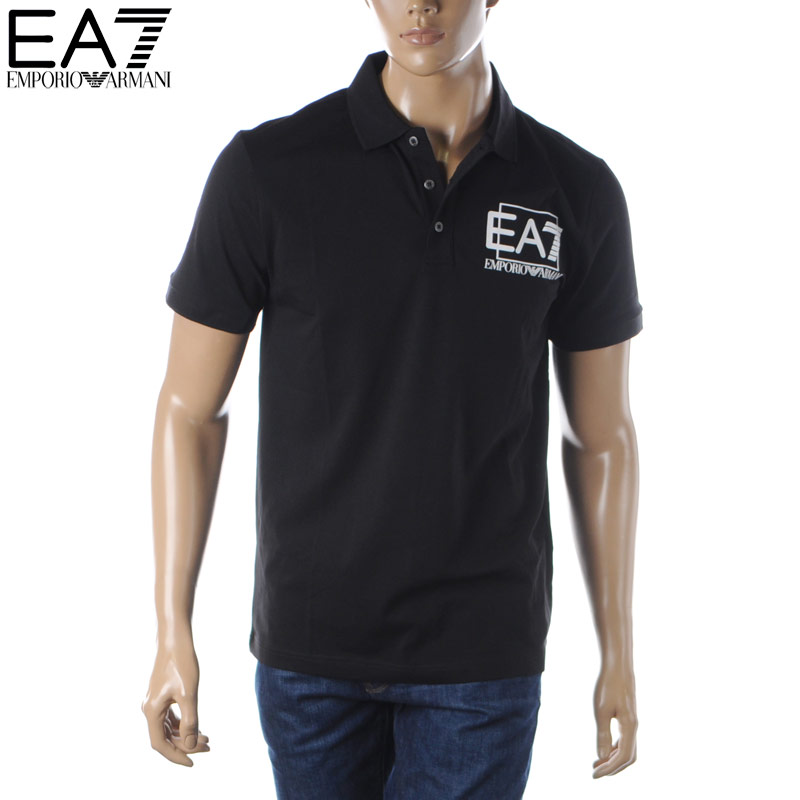 エンポリオ・アルマーニ エンポリオアルマーニ EA7 EMPORIO ARMANI ポロシャツ メンズ ブランド 3RPF16 PJ03Z ブラック