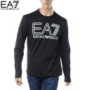 エンポリオアルマーニ EA7 EMPORIO ARMANI Tシャツ メンズ 長袖 ロンT ブランド クルーネック 6RPT04 PJFFZ ブラック