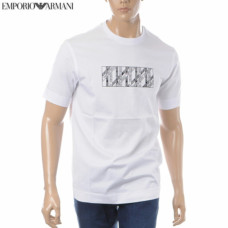 エンポリオアルマーニ EMPORIO ARMANI クルーネックTシャツ 半袖 メンズ 3G1TM5 1JTUZ ホワイト