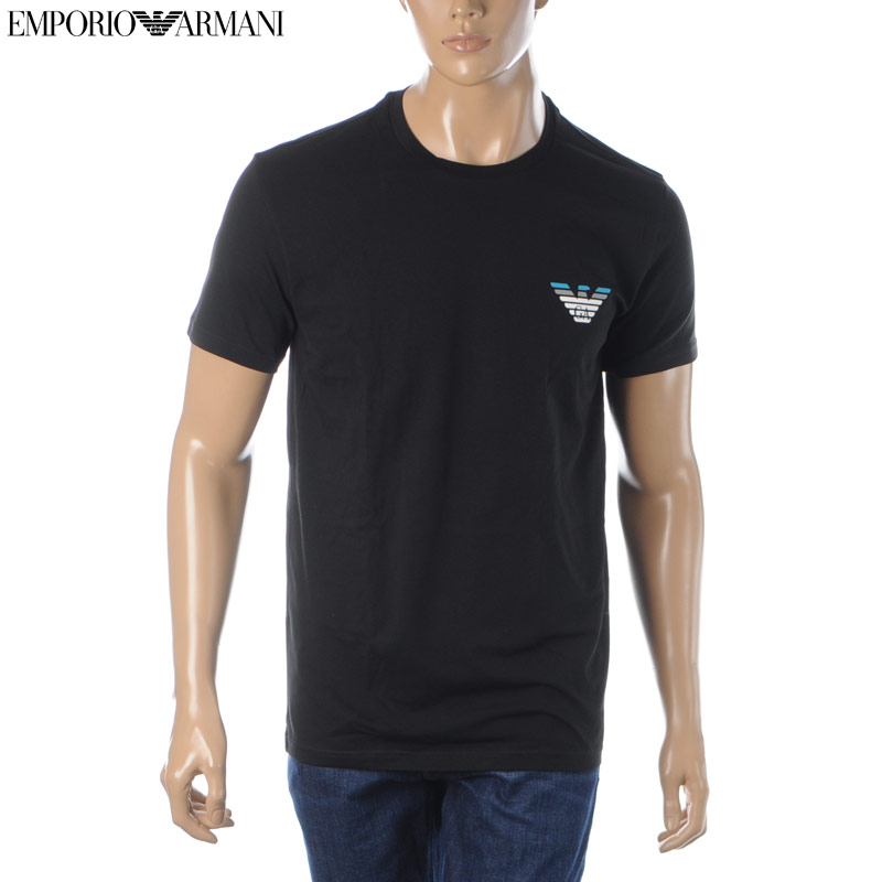 エンポリオアルマーニ EMPORIO ARMANI UNDERWEAR Tシャツ 半袖 クルーネック メンズ 110853 1P525 ブラック
