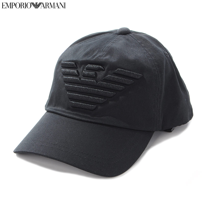 アルマーニ エンポリオアルマーニ EMPORIO ARMANI ベースボールキャップ 帽子 メンズ 627522 CC995 ブラック