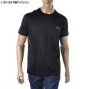 エンポリオアルマーニ EMPORIO ARMANI クルーネックTシャツ 半袖 メンズ ブランド 3L1TEY 1JUVZ ブラック