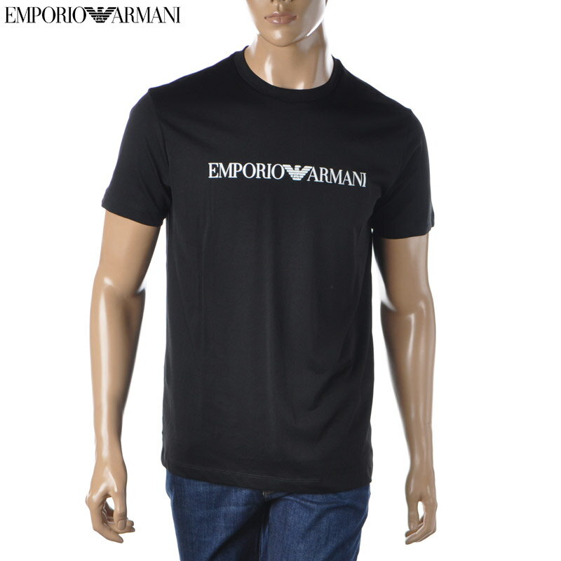 エンポリオアルマーニ EMPORIO ARMANI クルーネックTシャツ 半袖 メンズ ブランド 8N1TN5 1JPZZ ブラック