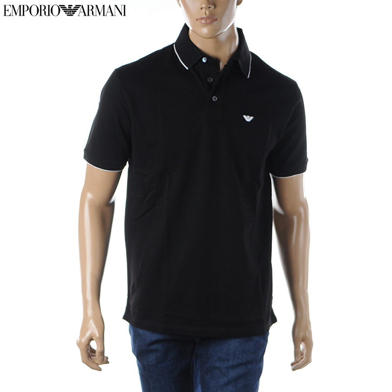 エンポリオ・アルマーニ エンポリオアルマーニ EMPORIO ARMANI ポロシャツ メンズ ブランド 3R1F70 1JTKZ ブラック