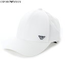エンポリオアルマーニ EMPORIO ARMANI キャップ 帽子 メンズ ホワイト 白 ベースボールキャップ ブランド EX000004 AF12603 シン...