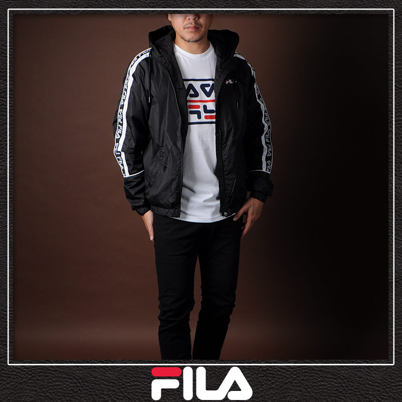 フィラ FILA URBAN LINE ナイロン ジップアップ パーカー メンズ ブラック 687701 ...
